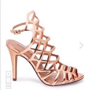 Madden Girl Rose Gold Caged Heel Sandals
